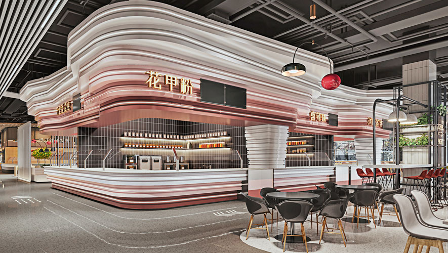 流行网红风—华为办公大楼员工餐厅设计 | 2000㎡